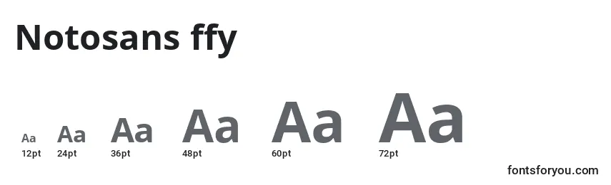 sizes of notosans ffy font, notosans ffy sizes